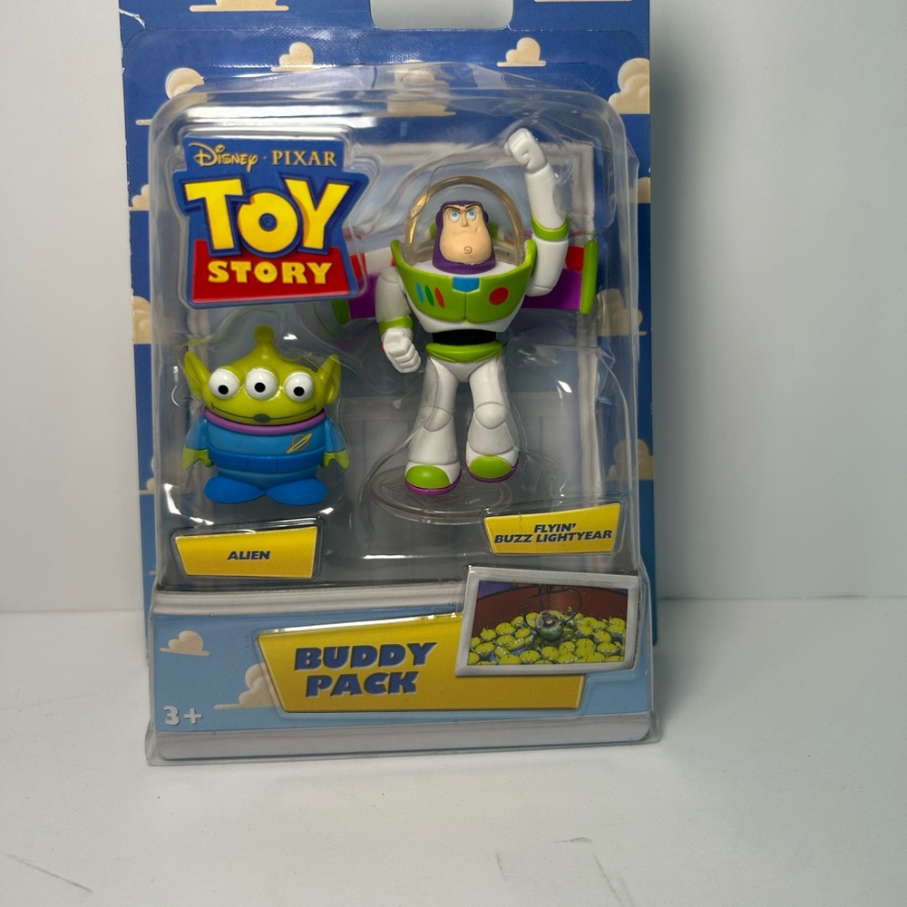 Disney Toy Story Lot Buzz Lightyear Alien Buddy Pack Figures + Alien Pen Bundle